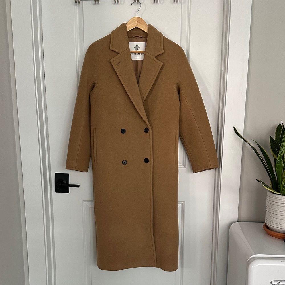 Babaton Aritzia Saville Tan Camel Wool Slouch Coat Size 1